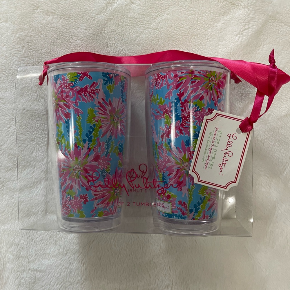Lilly Pulitzer Bath & Body Set Blue and Pink